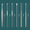 13SOEME-Stainless Steel Ear Cleaning Kit | 6 in 1 Ear Wax Removal Tool Set for Adults & Kids | Reusable Ear Pick Tools with Spiral & Spoon Heads | Travel Case Included view 3