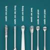 13SOEME-Stainless Steel Ear Cleaning Kit | 6 in 1 Ear Wax Removal Tool Set for Adults & Kids | Reusable Ear Pick Tools with Spiral & Spoon Heads | Travel Case Included view 4