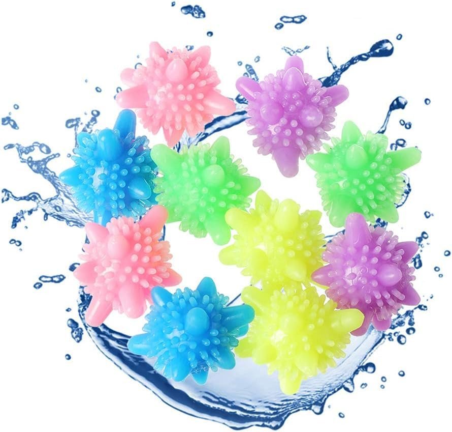 AMV MART 12PCS Washing Machine Cleaner Balls, Reusable Tangle Free Clothes Cleaning Ball, Scrubbing Laundry Balls, Washing Balls Enhance Cleaning Power, Unique Size & Shape For Better Clean