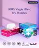 Dab N Klean 2 Ply Facial Tissue Box | Ultra-Soft, Absorbent | 100% Natural Virgin Pulp | Disposable Tissues for Home, Office, Car | 100 Pulls/200 Sheets/Box (Multicolor, 3 Boxes, 600 Sheets) view 4