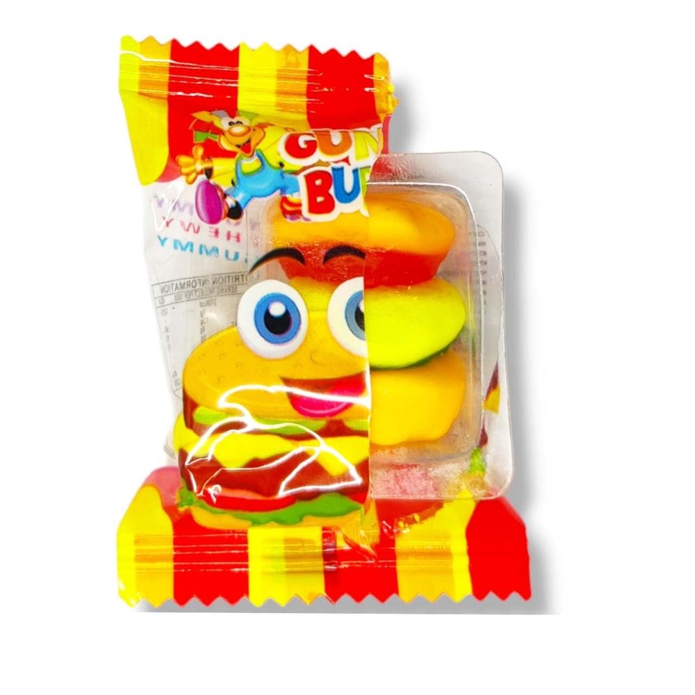 ASFOODS Gummy Burger Candy, 60 Pcs Packet, Fruit