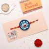 Half Engineer Magical Doraemon MDF Rakhi with Delicious Chocolate and Custom 750ml Aluminium Water Bottle  Unique Raksha Bandhan Gift for Kids, Brothers, and Superhero Fans view 4
