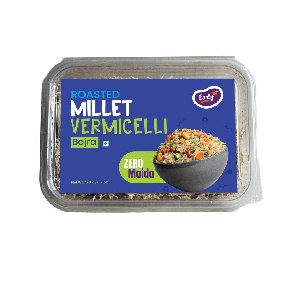 Early Foods - No Maida Bajra Vermicelli | Millet Seviya | Pearl Millet Semia 190 gms