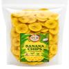 Banana chips, RSDP Foods, Classic Salted Banana Chips, 400g, Snacking, fresh, healthy, thin, wafers, crispy, Namkeen snacks, banana chips yellow, banana chips healthy view 1