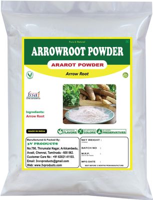 3V PRODUCTS Arrowroot Powder 50 Gram for Gravy, Puddings, Soups, Bread