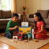 ZECIBEL Rakhi Gift Combo Box for Brother Bhaiya & Bhabhi-9 Inclusions + Evil Eye Rakhi Nazar Kavach|Chocolate,Millet Namkeen,Almond Bar,Incense Sticks & Stand,Perfume,Coin,Card,Roli Chawall view 4