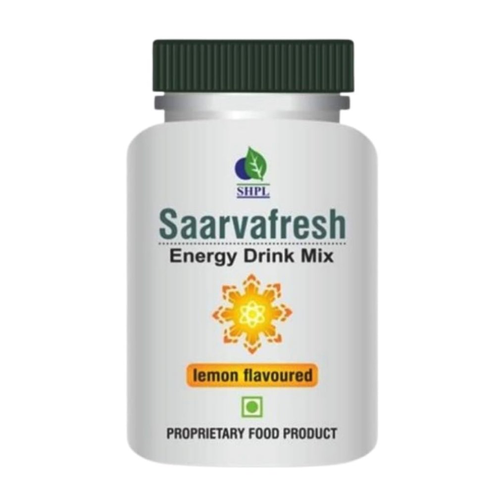 SHPL Saarvafresh Energy Drink Mix | Refreshing Lemon Flavoured Instant Energy Powder | Hydration & Electrolyte Support | Proprietary Food Product