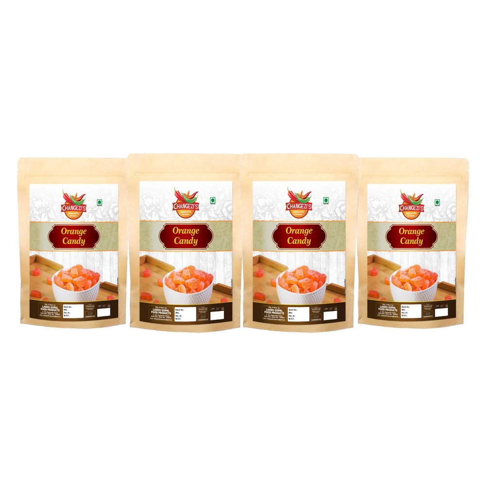 Changezi's Bawarchi Khana Diwali Sale Orange Candy | Narangee Sweet Toffee | Narangee Candy | Narangee Toffee | SantraToffee-225g*4Pkt Great Indian Festival