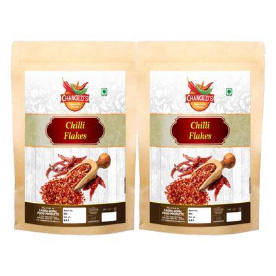 Changezi's Bawarchi Khana Diwali Sale Red-Chilli-Flakes||Crushed Red Chili for Bold Spicy Flavor||Seasoning -225g*2Pkt Great Indian Festival