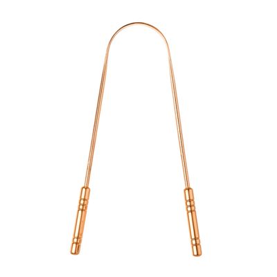 Fibres India Copper Tongue Cleaner | Kids & Adults with Ergonomic Handle - Effectively Combats Bad Breath | Enhances Oral Hygiene | Natural Copper Tongue Scraper for Improved Oral Health | Fresher Breath | Gentle Tongue Cleaning (Basic Copper, Pack o