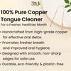 Fibres India Copper Tongue Cleaner | Kids & Adults with Ergonomic Handle - Effectively Combats Bad Breath | Enhances Oral Hygiene | Natural Copper Tongue Scraper for Improved Oral Health | Fresher Breath | Gentle Tongue Cleaning (Basic Copper, Pack o view 2