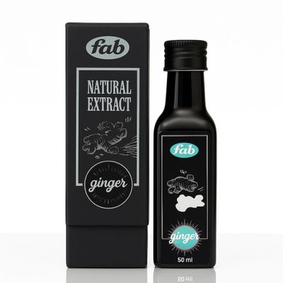 Fab Natural Extract  Premium Flavoring for Baking, Ice Cream, Cookies, Pudding, Brownies, Desserts & More | Perfect for Home, Restaurants, Birthdays, Parties (50 ml, Ginger)