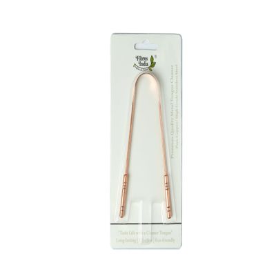 Fibres India Copper Tongue Cleaner | Kids & Adults with Ergonomic Handle - Effectively Combats Bad Breath | Enhances Oral Hygiene | Natural Copper Tongue Scraper for Improved Oral Health | Fresher Breath | Gentle Tongue Cleaning (Double Hand Copper,