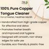 Fibres India Copper Tongue Cleaner | Kids & Adults with Ergonomic Handle - Effectively Combats Bad Breath | Enhances Oral Hygiene | Natural Copper Tongue Scraper for Improved Oral Health | Fresher Breath | Gentle Tongue Cleaning (Double Hand Copper, view 3