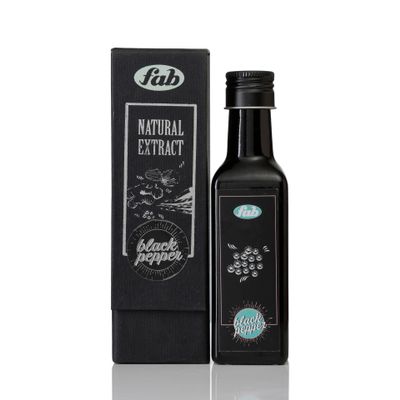 Fab Natural Extract  Premium Flavoring for Baking, Ice Cream, Cookies, Pudding, Brownies, Desserts & More | Perfect for Home, Restaurants, Birthdays, Parties (50 ml, Black Pepper)