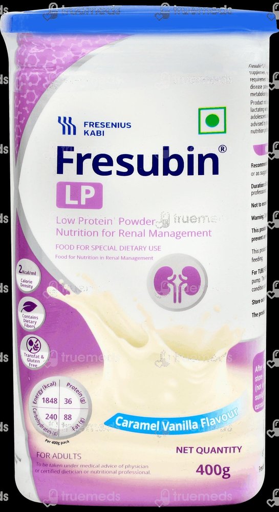 Fres-uben LP Meal Replacement Powder, Vitamins & Minerals, Caramel Vanilla Flavour, 400gm, Low-Protein Formula (Pack of 1)