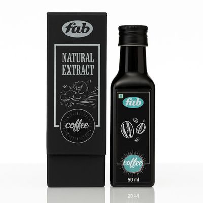 Fab Natural Extract  Premium Flavoring for Baking, Ice Cream, Cookies, Pudding, Brownies, Desserts & More | Perfect for Home, Restaurants, Birthdays, Parties (50 ml, Coffee)