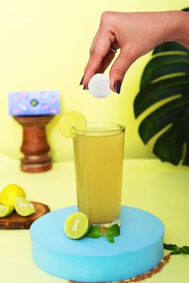 Bomdrop Sippin' Shikanji Drink Mix Ball | India's First Drink Mix Ball | Instant Mocktail Mix Ball | For Hotel, Restaurant And Party |Drop.Fizz.Sip (15 Gm, Pack Of 4)