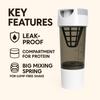 AGIS Cyclone Protein Shaker Bottle 600ml | Leakproof Gym Shaker with Extra Storage Compartment & Mixing Grid | BPA-Free Protein Sipper Bottle (White) view 2