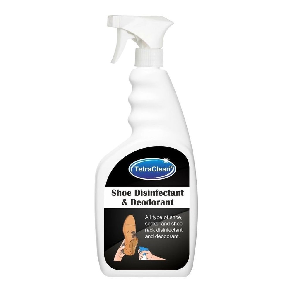 TetraClean Shoe Disinfectant & Deodorant Spray Kills Germs & Removes Odor | For Shoes, Socks & Shoe Racks | All-in-One Hygiene Solution I Shoe Freshener-500g