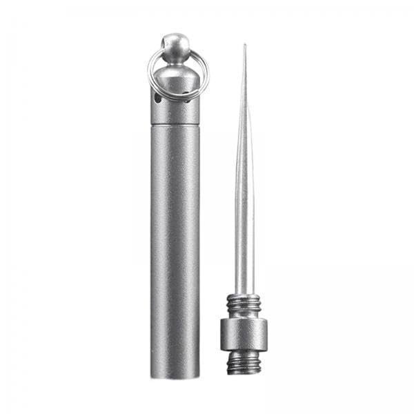 CALANDIS 5xStainless Steel Tootick Waterproof Reusable for Outdoor Travel Grey J17 | Dental Floss & Flossers | Oral Care
