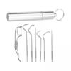 CALANDIS 2xPortable Stainless Steel Tootick Kit Traveling with Holder 7Pcs Kit | Dental Floss & Flossers | Oral Care view 1