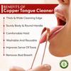 Copper Tongue Cleaner for Men and Women | For Fresh Breath & Bacteria Removal | Improved Taste Sense & Oral Hygiene | Easy to Use | 100% Pure Indian Copper Tongue Scraper To Prevent Bad Breath view 3