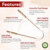 Copper Tongue Cleaner for Men and Women | For Fresh Breath & Bacteria Removal | Improved Taste Sense & Oral Hygiene | Easy to Use | 100% Pure Indian Copper Tongue Scraper To Prevent Bad Breath view 4