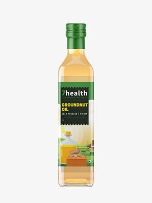 7 HEALTH Groundnut Oil  1 Litre | 100% Cold Pressed Mungfali Tel | Pure, Natural & Edible Cooking Oil | Ideal for Frying, Salad & Daily Use