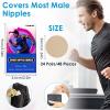 CoolShef Nude Nipple Covers for Men Anti-Chafing Nipple Tape & Stickers for Running, Sports & Gym, Disposable Breathable Adhesive Nipple Cover Pads, No-Show Men Nipple Protectors, 24 Pairs view 2