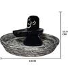 AAMAR HANDICRAFT Handcrafted Black Marble Shivling with Jalabhishek Plate Ideal for Office & Spiritual Gifts Set with Plate Home/Office Decor & Thoughtful Gift for Devotees (Pack of 1) view 2