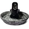 AAMAR HANDICRAFT Handcrafted Black Marble Shivling with Jalabhishek Plate Ideal for Office & Spiritual Gifts Set with Plate Home/Office Decor & Thoughtful Gift for Devotees (Pack of 1) view 4