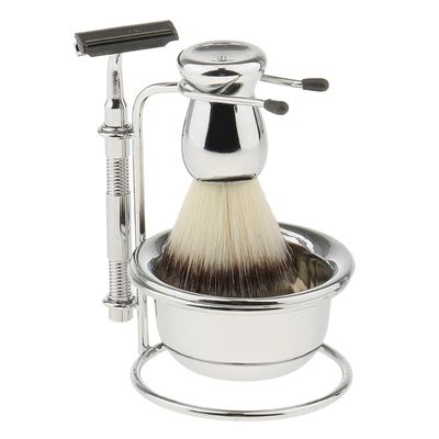 BNFMens Beard Shaving Grooming Kit, Brush, Safety Straight Razors, Alloy Bowl and Stand Base|Health & Beauty | Shaving & Hair Removal |1x Deluxe Shaving Stand + Brush + Razor + Bowl
