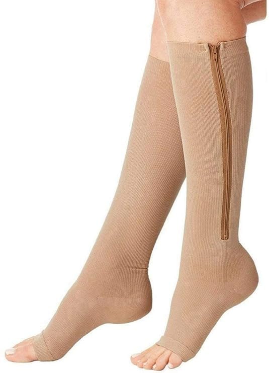 CULINEXIS Zip Socks Compression Socks with Zipper for Men & Women | Pain Relief, Varicose Veins, Swelling, Travel, Diabetic & Circulation Support
