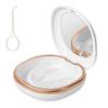 BOGOTA White Retainer Case with Mirror & Removal Tool - Portable Magnetic Switch Aligner Case - Slim Night Mouth Guard Denture Box - Teeth Retainer view 1