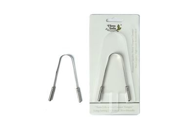 Fibres India Stainless Steel Tongue Cleaner for KIds | Oral Care Tool | Dental Care for Boys & Girls (Pack of 2)