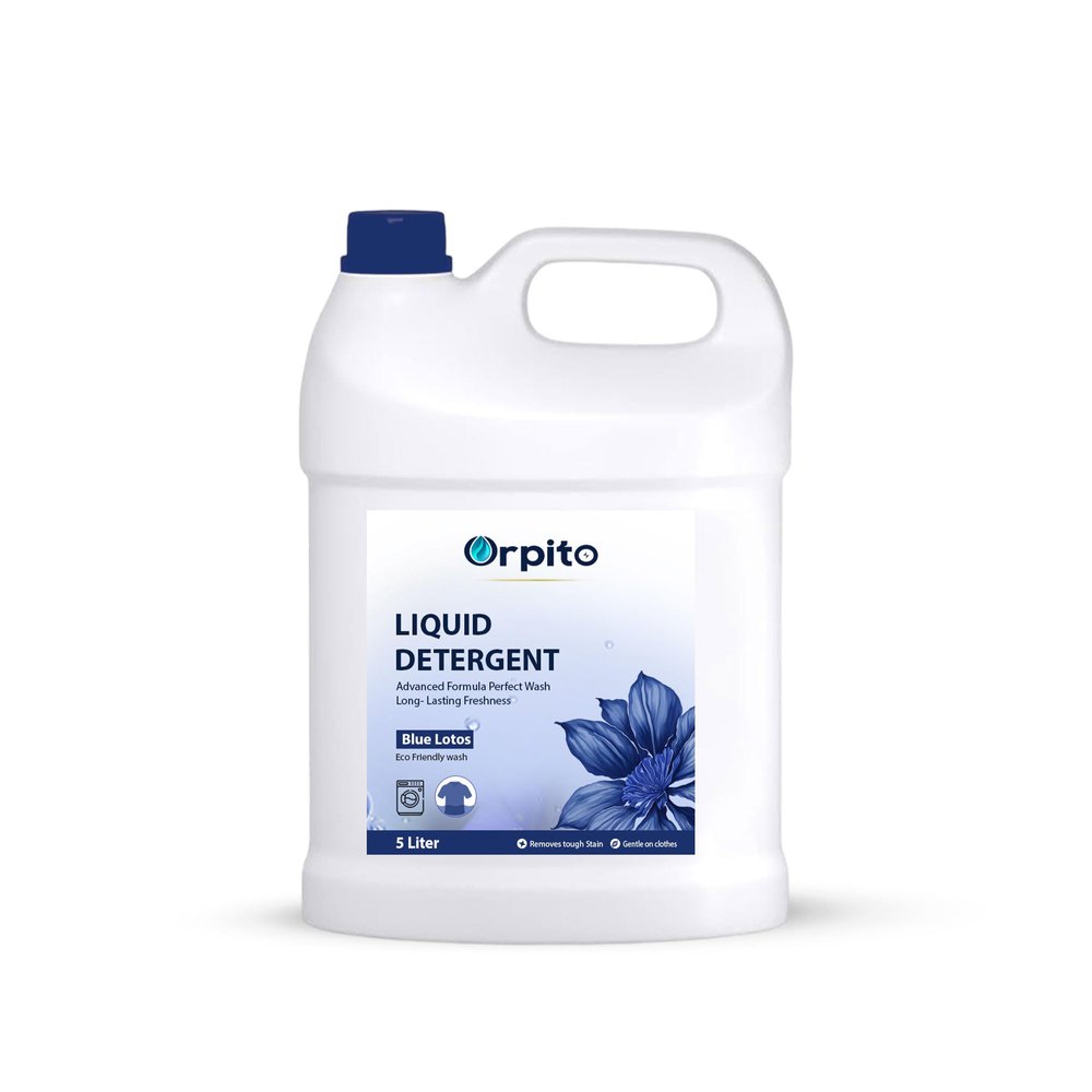 Orpito Blue Lotus Liquid Detergent 5L | Advanced Deep Clean Formula | Long-Lasting Freshness | Fabric-Safe, Machine-Safe & Color Protection Laundry Liquid