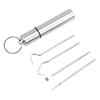 CALANDIS 4x Tootick Set Portable with Holder Case Tootick Hook for Picnic Silver | Dental Floss & Flossers | Oral Care view 4
