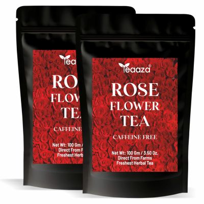 Teaaza Rose tea | 2 X 100 Grams 200 Cups| Skin Glow Tea |Detox Tea