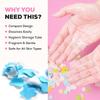 Quvira Paper Soap Bottles  Portable Fruit-Scented Soap Strips for Travel, Outdoor, Office Use  Disposable Hand Wash Sheets for Kids & Adults  Pocket Size, Skin Safe & Leakproof (Pack of 2) view 3