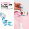 Quvira Paper Soap Bottles  Portable Fruit-Scented Soap Strips for Travel, Outdoor, Office Use  Disposable Hand Wash Sheets for Kids & Adults  Pocket Size, Skin Safe & Leakproof (Pack of 2) view 4