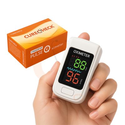 CURECHECK SO811 Pulse Oximeter Fingertip, Blood Oxygen Saturation Monitor Fingertip, SpO2 Fingertip Monitor
