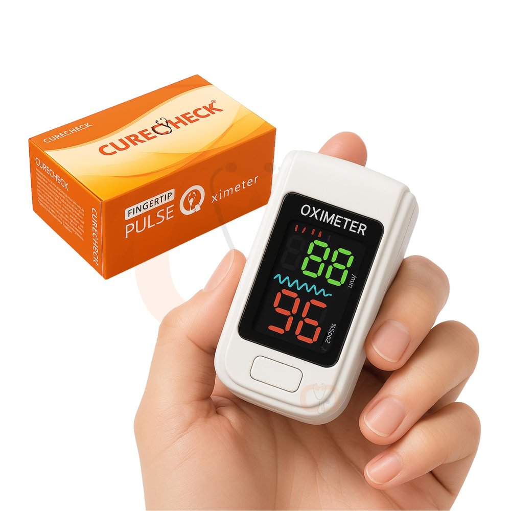 CURECHECK SO811 Pulse Oximeter Fingertip, Blood Oxygen Saturation Monitor Fingertip, SpO2 Fingertip Monitor