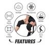 Dr Helix Unisex Black Knee Cap - Adjustable Support for Knee Pain Relief & Injury Prevention - Breathable, Comfortable & Durable - Ideal for Sports, Recovery & Daily Use - (Size - L) view 4