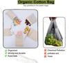 Birdbrid Reusable Muslin Produce Bags 10 x 12 Inch Cotton Storage Sacks for Grocery and Kitchen Pack of 14 view 4