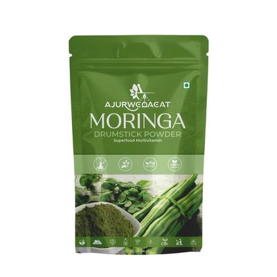 AJURWEDAEAT Drumstick (Moringa) Powder | Natural & Organic | Rich in Nutrients & Antioxidants | Plant-Based Superfood for Daily Wellness