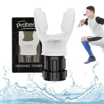 Proberos Breathing Trainer, Portable Muscle Trainer, Exercise Trainer with Resistance Adjustable, Easy to Clean and Use, Improve Strength and Endurance, White