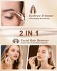 Eyebrow Trimmer Facial Hair Removal for Women: 2 in 1 Rechargeable Face Shaver and Eyebrow Razor - Painless Electric Hair Remover Device for Peach Fuzz Fine Hairs Upper Lip Chin view 2