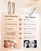 Eyebrow Trimmer Facial Hair Removal for Women: 2 in 1 Rechargeable Face Shaver and Eyebrow Razor - Painless Electric Hair Remover Device for Peach Fuzz Fine Hairs Upper Lip Chin view 3