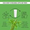 DC Enterprises Reusable Kitchen Towel Roll  25 Bamboo Sheets | 8000 Times Washable | Soft, Highly Absorbent & Eco-Friendly | Alternative to Paper Towels, Dishcloths & Kitchen Tissue for Home Cleaning view 3